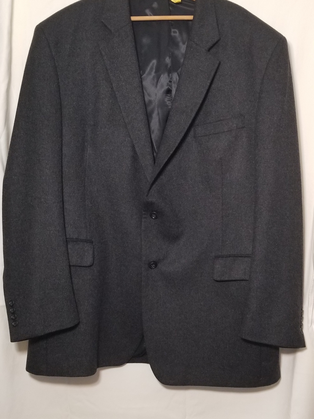 Jos. A. Bank Men's Charcoal Gray Blazer  CashmereTwo-Button Suit Jacket Size 48L